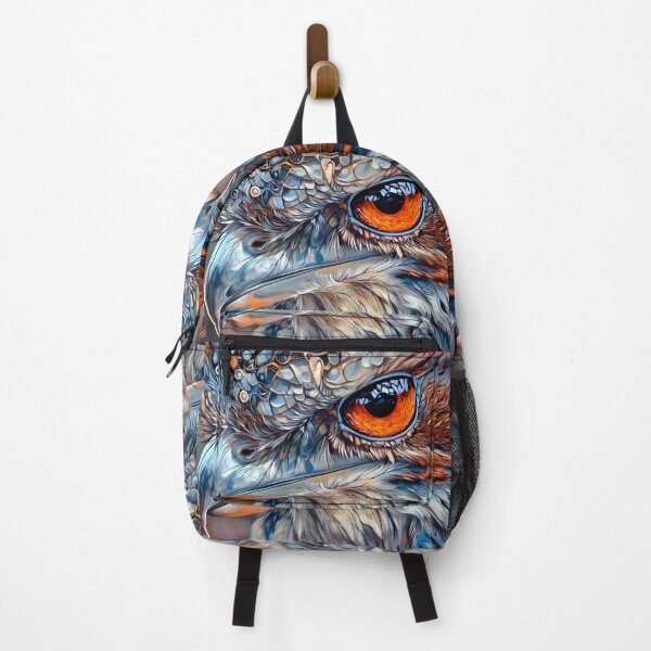 Item preview, Amber Gaze of the Tawny Frogmouth designed and sold by AI-Only Creations.