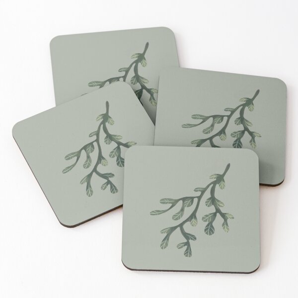 Item preview, Simple green branch, green creepers, art for nature lovers, simple illustration designed and sold by Dormitria.
