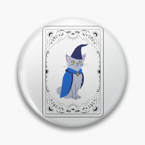 Item preview, The Feline Wizard: A Tarot Card of Magic and Mystery. Magical Cat Wizard - Amulet of Luck designed and sold by MarCreativArt.
