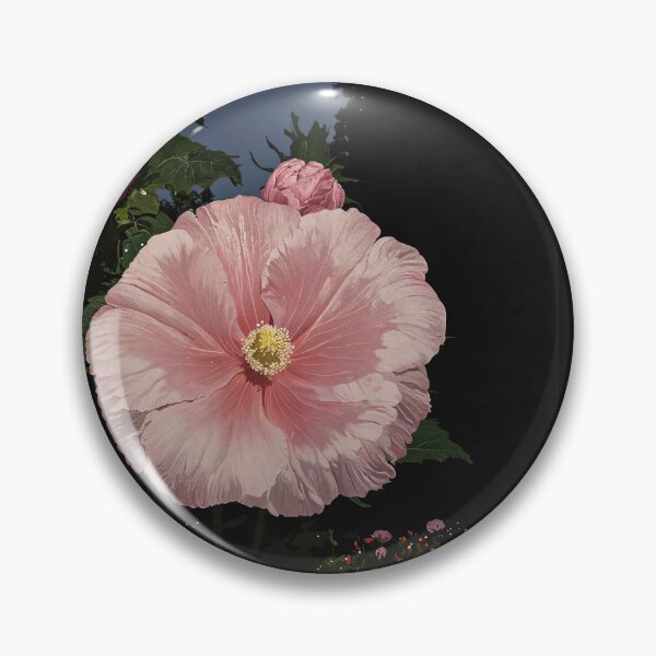 Item preview, Whimsical Dark Fantasy Painting: Enchanted Garden with Pink Blooms and Butterflies designed and sold by regnumsaturni.
