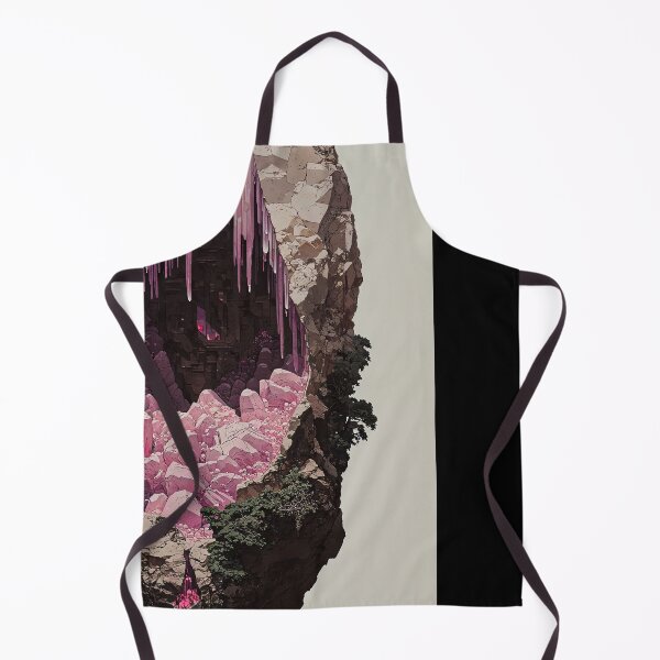 Item preview, Crystal Cavern in Enchanted Cliffside – Minimalist Dark Fantasy Illustration designed and sold by regnumsaturni.