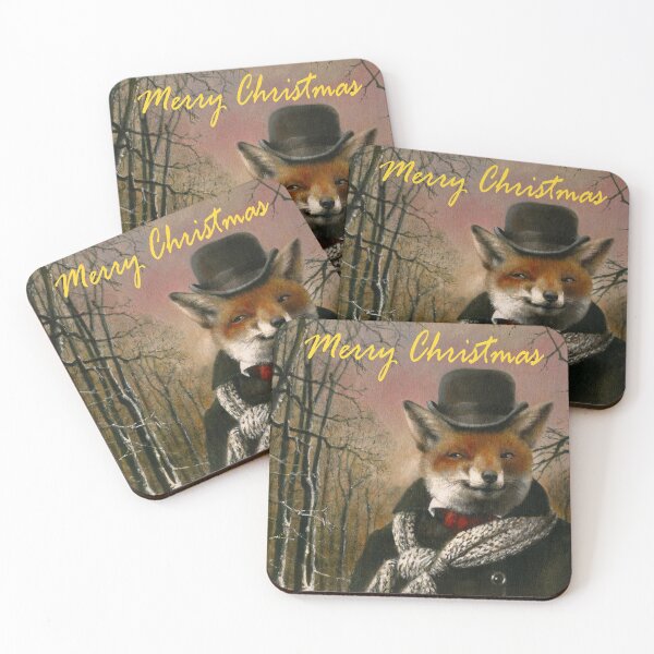 Item preview, Victorian Fox Merry Christmas designed and sold by mictomart.
