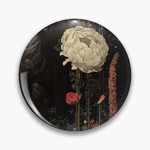 Item preview, Whimsical Dark Fantasy Painting Of A Unicorn Among Enchanted Blooms designed and sold by regnumsaturni.