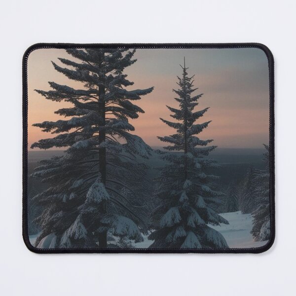 Item preview, Snow-Laden Pines in the Evening Glow designed and sold by MyriadVoices.
