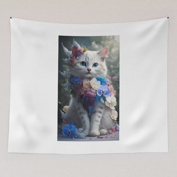 Item preview, Amazing Beauty White Cat  designed and sold by InkExpression.