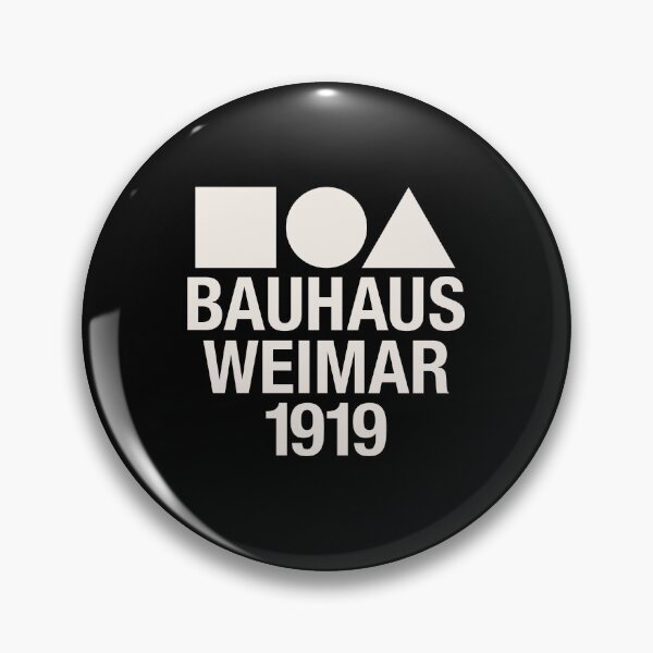 Artikelvorschau, Bauhaus Weimar 1919 | Pure White Minimalist Typography Logo with Geometric Elements entworfen und verkauft von Boogosh.