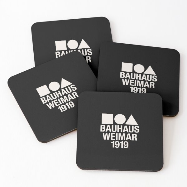 Item preview, Bauhaus Weimar 1919 | Pure White Minimalist Typography Logo with Geometric Elements designed and sold by Boogosh.
