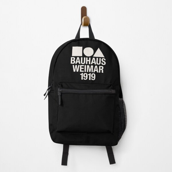 Item preview, Bauhaus Weimar 1919 | Pure White Minimalist Typography Logo with Geometric Elements designed and sold by Boogosh.