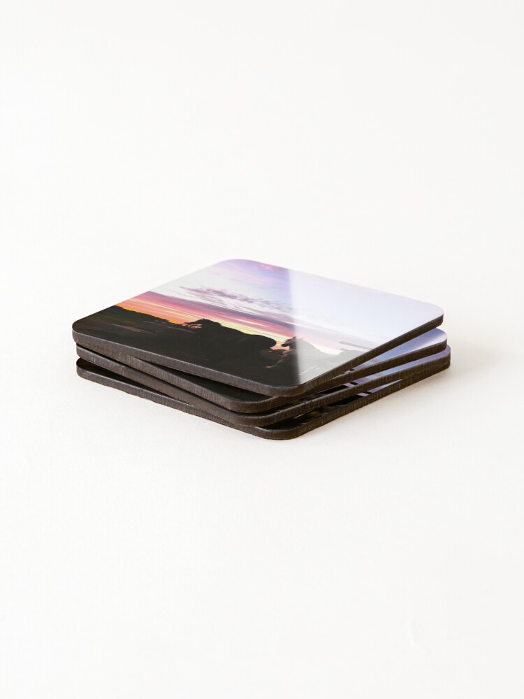 Thumbnail 4 of 5, Coasters (Set of 4), Pink Sunset Ranch designed and sold by Topmel.