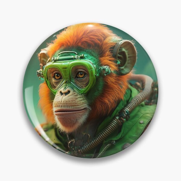 Item preview, Diver | Orange Ape | Cyberpunk Monkey Collection designed and sold by monkeybusiness.pt.