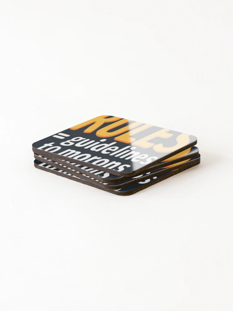 Thumbnail 4 of 5, Coasters (Set of 4), Reflection on rules designed and sold by InkExpression.