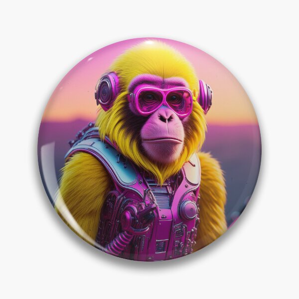 Item preview, Yellow | Pink Ape | Cyberpunk Monkey Collection designed and sold by monkeybusiness.pt.