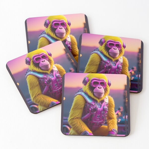 Item preview, Yellow | Pink Ape | Cyberpunk Monkey Collection designed and sold by monkeybusiness.pt.