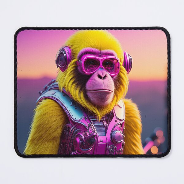 Item preview, Yellow | Pink Ape | Cyberpunk Monkey Collection designed and sold by monkeybusiness.pt.