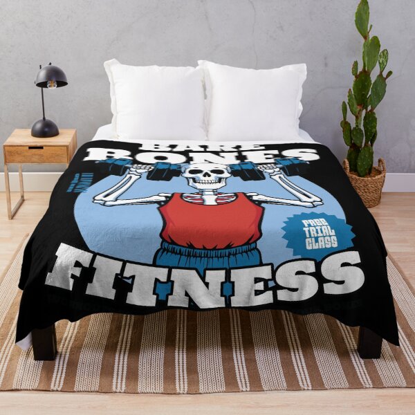 Item preview, Bare Bones Fitness Gym Skeleton Design designed and sold by DrawHandArt.