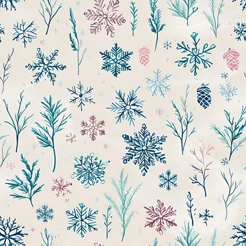 Artwork thumbnail, Winter Elements Pattern by Patternliss