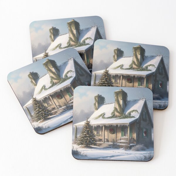 Item preview, Nostalgic Christmas Cottage in Winter designed and sold by T-shirtMill.