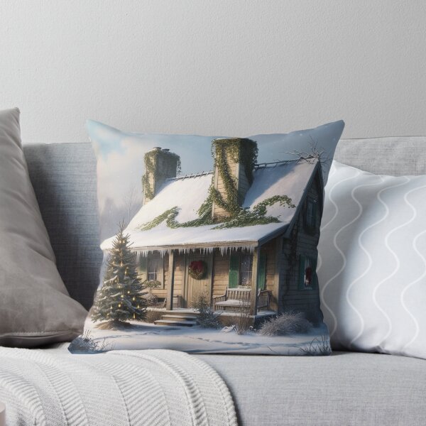 Item preview, Nostalgic Christmas Cottage in Winter designed and sold by T-shirtMill.