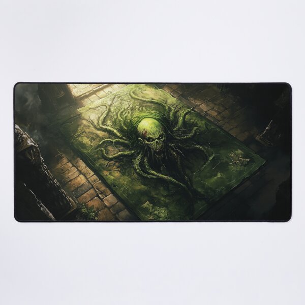 Item preview, Dark Eldritch Creature on Poisonous Green Magic: The Gathering Playmat designed and sold by GenXSchematic.
