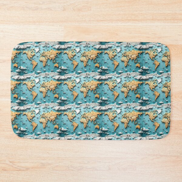 Item preview, A 3D Pattern of Airplanes Soaring Over a World Map with Travel Routes, Perfect for Adventure and Exploration Themes designed and sold by AlwaysHome.