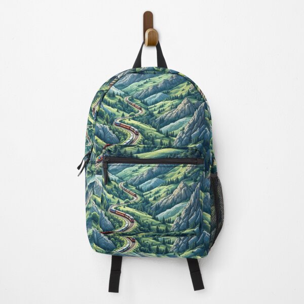 Item preview, 3D Pattern of Scenic Train Journeys Through Mountains, Tunnels, and Rolling Hills, Perfect for Adventure and Nature-Themed Travel designed and sold by AlwaysHome.