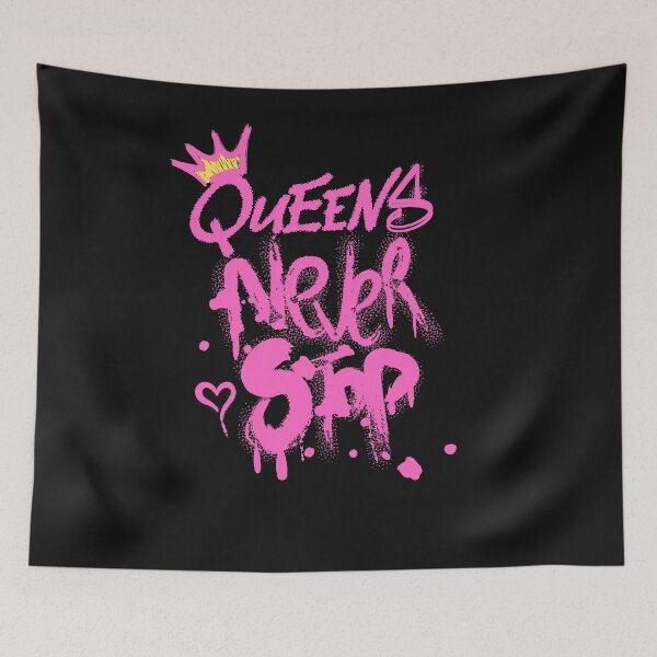 Item preview, Real Queens Never Stop! Fun and Vivid Graffiti Heart design. designed and sold by GEM STYLE.