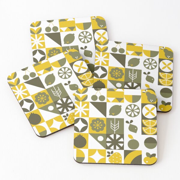 Item preview, Bauhaus-Style Mustard Hues And Olive Abstract Pattern designed and sold by DEC02.