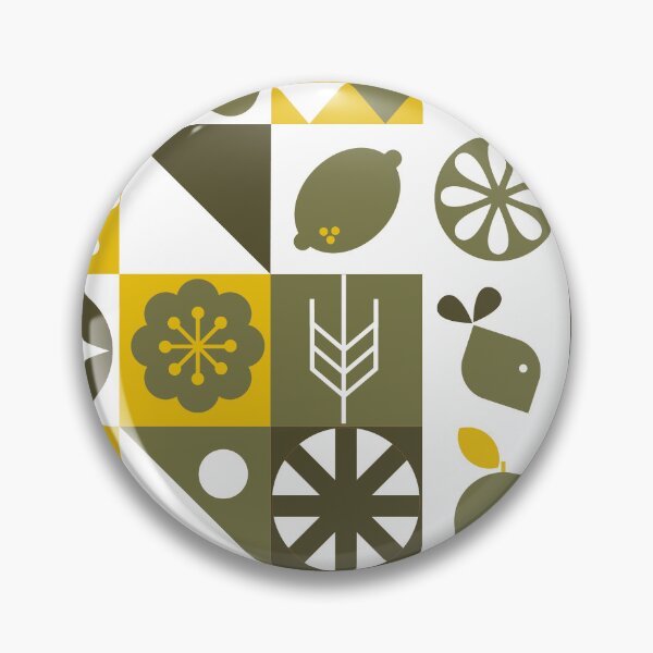 Item preview, Bauhaus-Style Mustard Hues And Olive Abstract Pattern designed and sold by DEC02.