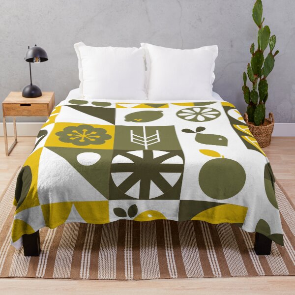Item preview, Bauhaus-Style Mustard Hues And Olive Abstract Pattern designed and sold by DEC02.