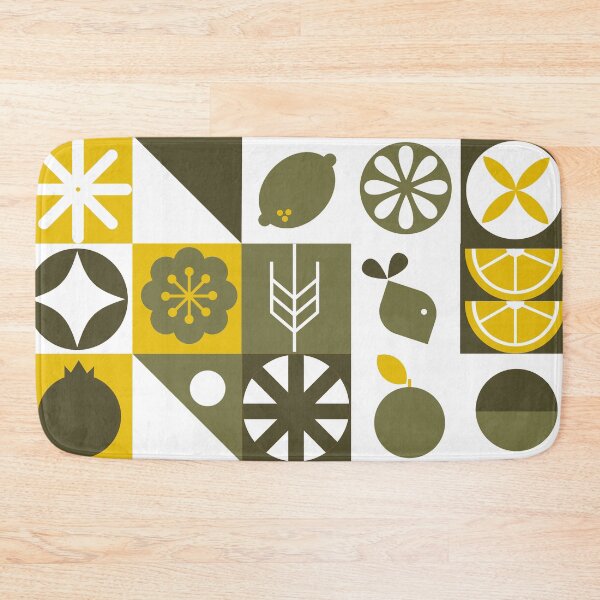 Item preview, Bauhaus-Style Mustard Hues And Olive Abstract Pattern designed and sold by DEC02.