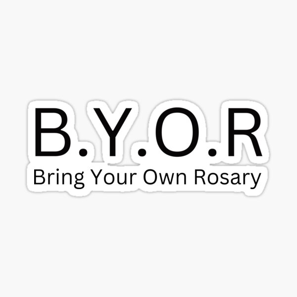 Item preview, B.Y.O.R - Bring Your Own Rosary designed and sold by ComeToKnowMary.