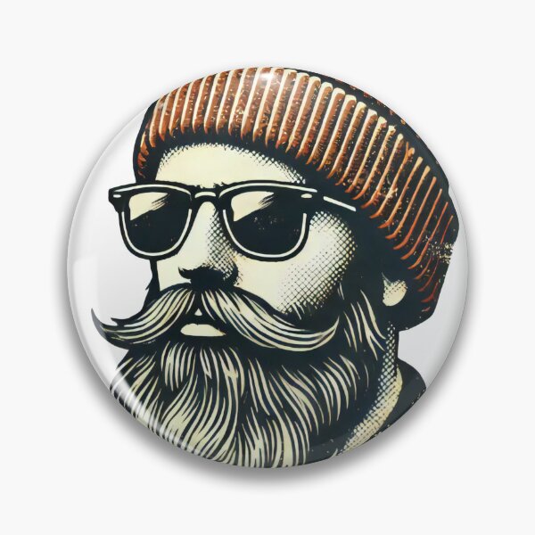 Item preview, Bearded Hipster in Beanie and Sunglasses Retro Design designed and sold by AIARTIST1.