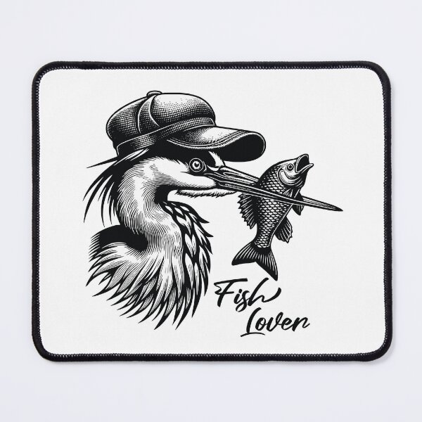 Item preview, Heron catching a fish. designed and sold by KojourinArt.