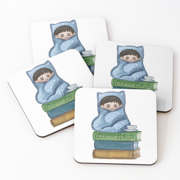 Item preview, Introvert comfort zone, introvert with books, introverting,  introvert in a blanket, warm soft blanket, designed and sold by Dormitria.