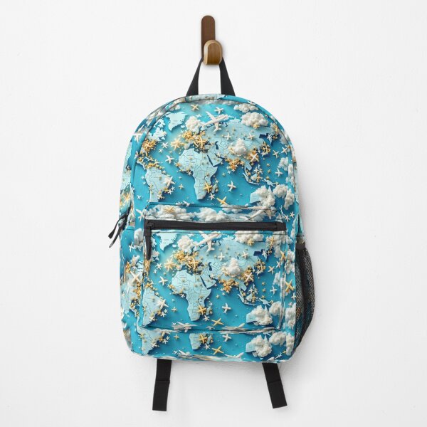 Item preview, Abstract 3D Pattern of Airplanes and Travel Destinations Highlighted on a World Map, Perfect for Global Travel and Exploration-Themed Designs designed and sold by AlwaysHome.