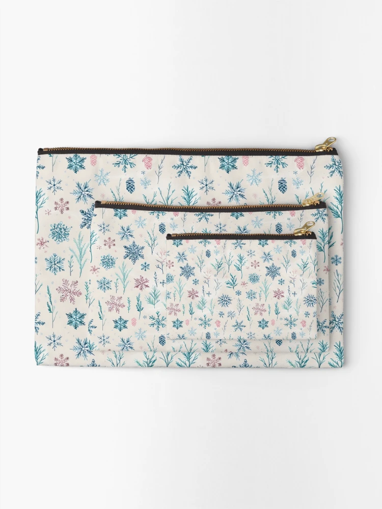 Thumbnail 2 of 4, Zipper Pouch, Winter Elements Pattern designed and sold by Patternliss.