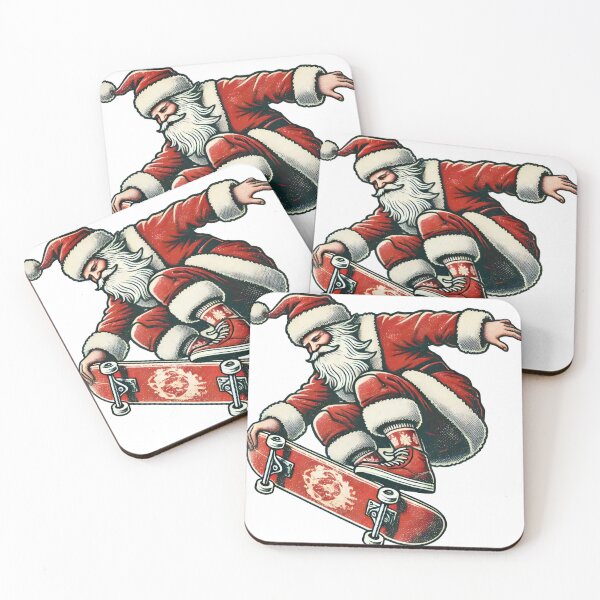 Item preview, Santa Claus Skateboarding with Holiday Spirit designed and sold by AIARTIST1.