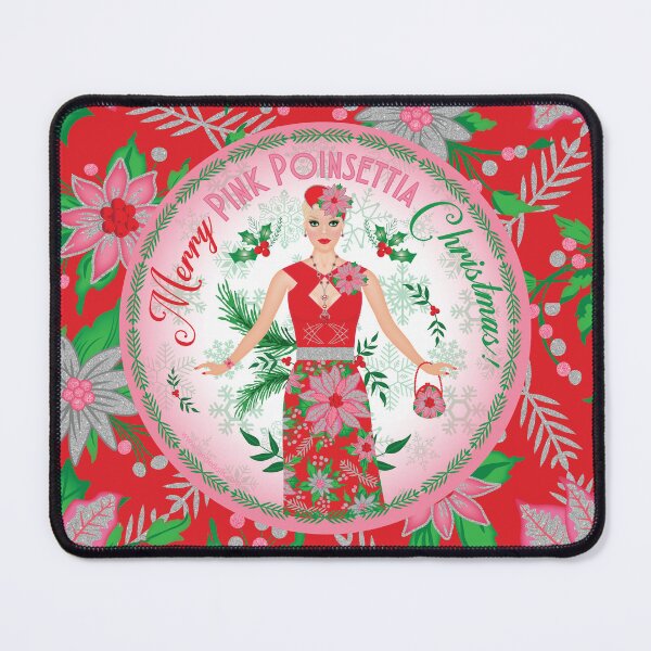 Item preview, Merry Pink Poinsettia Christmas! designed and sold by SandedollArt.