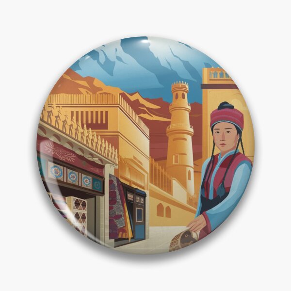 Item preview, Urumqi Vintage Travel Poster designed and sold by TravelerRat.