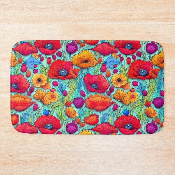 Item preview, Poppy Power: A powerful pattern with poppies symbolizing strength, courage, and resilience. designed and sold by Grang Art Artistic Designs.