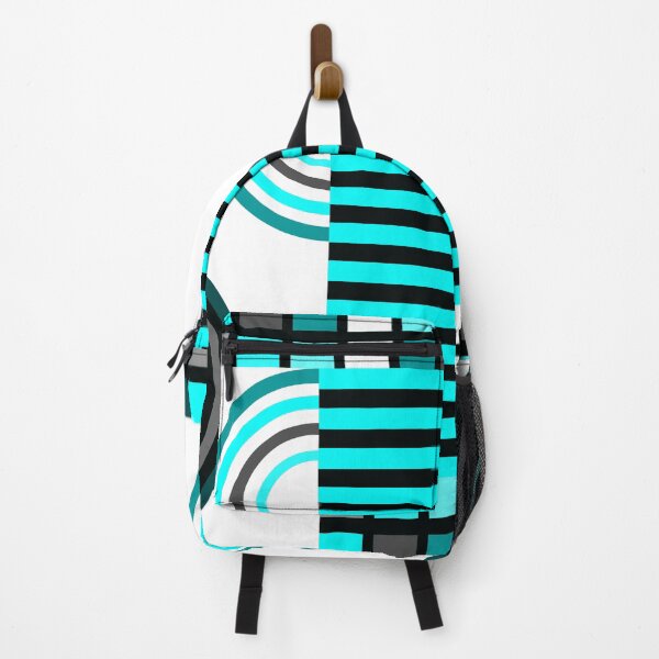 Item preview, Turquoise-Blue And Gray Retro Bauhaus Abstract Designs designed and sold by DEC02.
