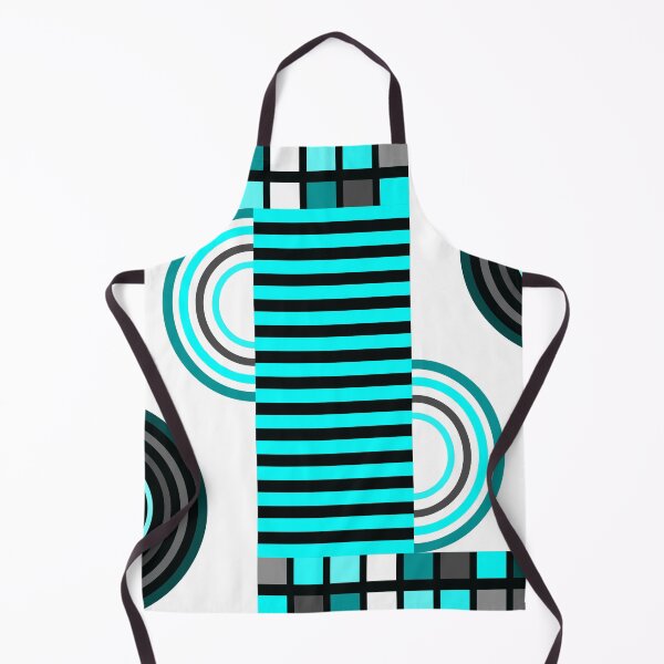 Item preview, Turquoise-Blue And Gray Retro Bauhaus Abstract Designs designed and sold by DEC02.