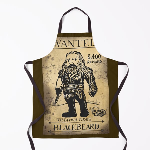 Item preview, WANTED Blackbeard poster - Our Flag Means Death designed and sold by DinoCatDraws.