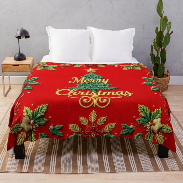 Item preview, Simple Merry Christmas Embroidery designed and sold by svarupa.