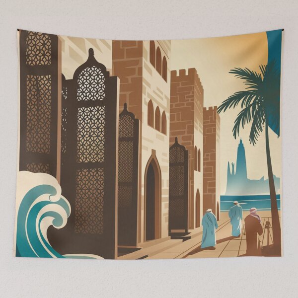Item preview, Jiddah Vintage Travel Poster designed and sold by TravelerRat.