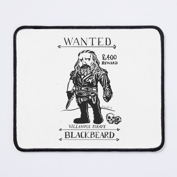 Item preview, WANTED Blackbeard poster - Our Flag Means Death designed and sold by DinoCatDraws.