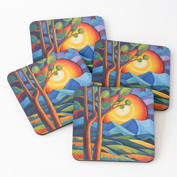 Item preview, Sunlit Landscape with Trees and Rolling Hills designed and sold by RetroPop23.
