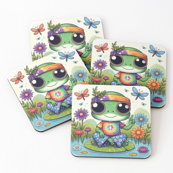 Item preview, Cute hippy frog designed and sold by Justnangel76.