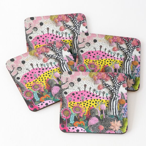 Item preview, Black and White Dots and Stripes in Colorful Wildflower Garden designed and sold by Neika Shimm Designs.