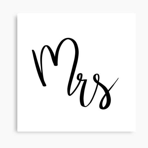 Mrs by Alice Monber Canvas Print